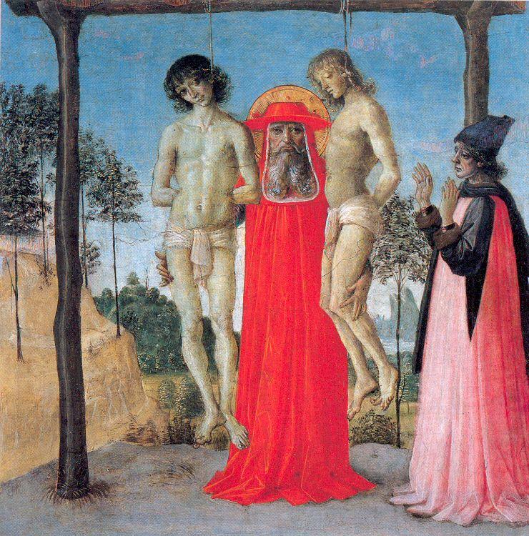 PERUGINO, Pietro St. Jerome Supporting Two Men on the Gallows